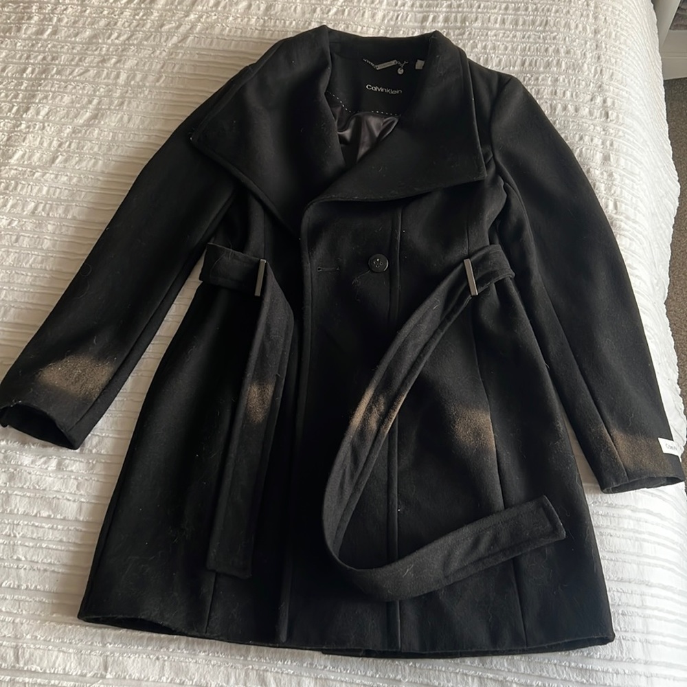 Calvin Klein Women’s Belted Winter Coat